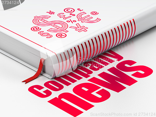 Image of News concept: book Finance Symbol, Company on white
