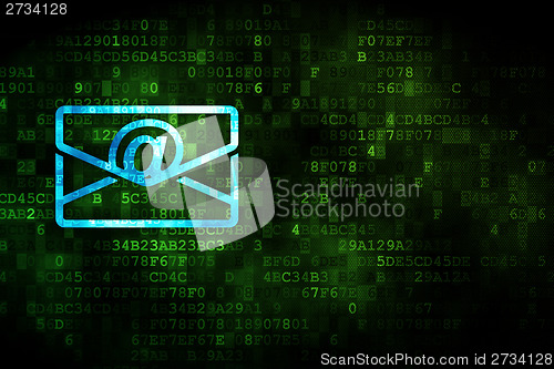 Image of Finance concept: Email on digital background