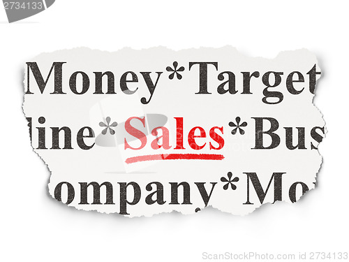 Image of Advertising concept: Sales on Paper background