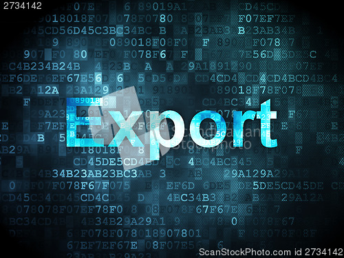 Image of Finance concept: Export on digital background