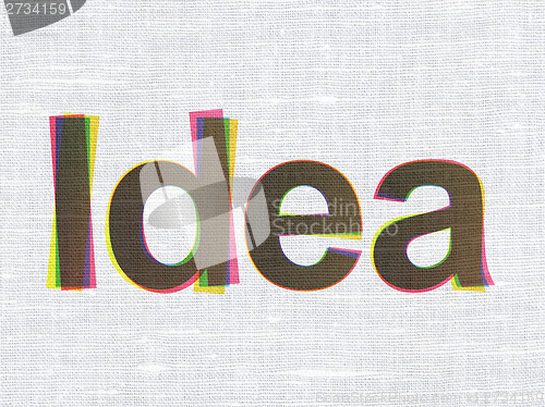 Image of Advertising concept: Idea on fabric texture background