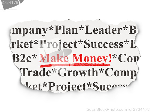 Image of Finance concept: Make Money! on Paper background