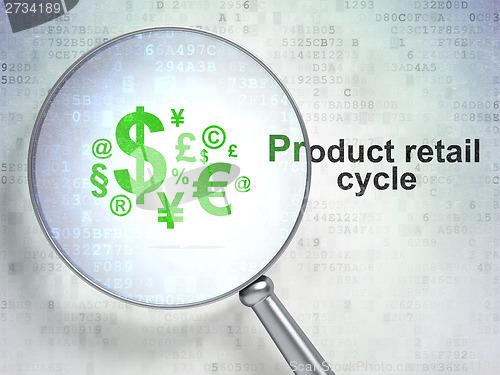 Image of Marketing concept: Finance Symbol and Product retail Cycle