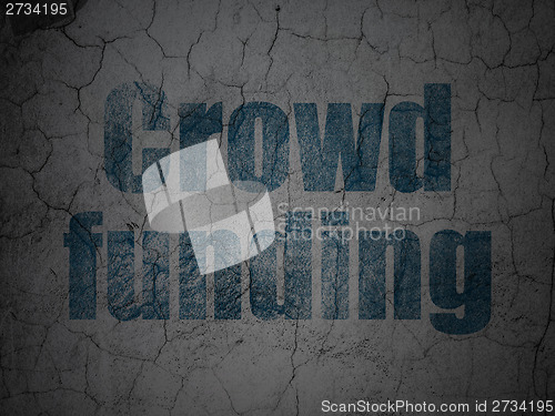 Image of Finance concept: Crowd Funding on grunge wall background