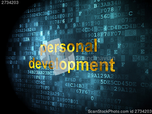 Image of Education concept: Personal Development on digital background