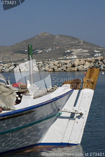 Image of fishing boats greek islands