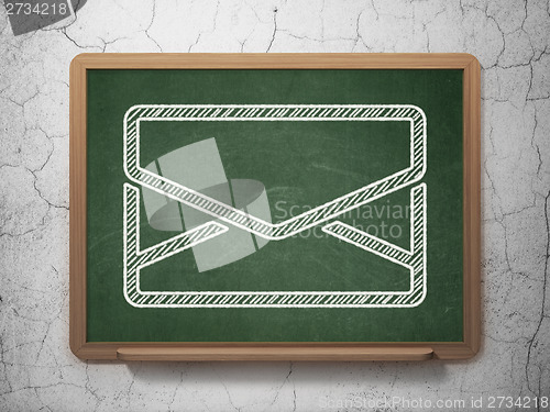 Image of Business concept: Email on chalkboard background