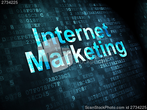 Image of Marketing concept: Internet Marketing on digital background