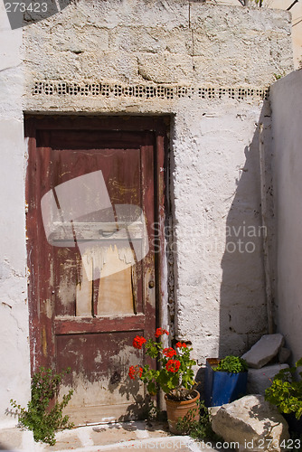 Image of greek island street scene