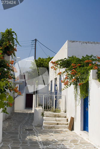 Image of greek island street scene