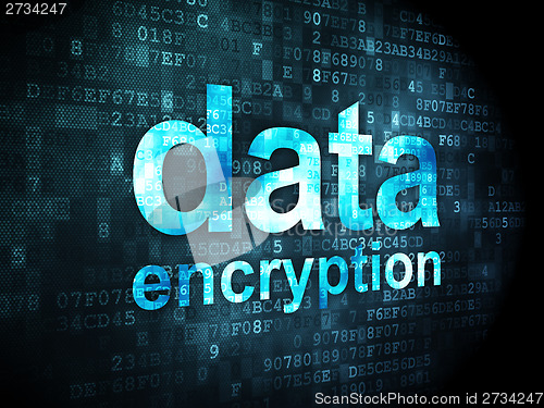 Image of Privacy concept: Data Encryption on digital background