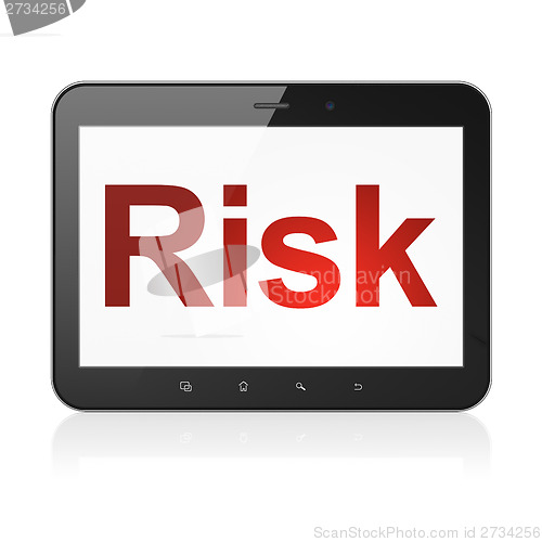 Image of Business concept: Risk on tablet pc computer