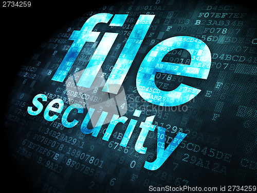 Image of Security concept: File Security on digital background