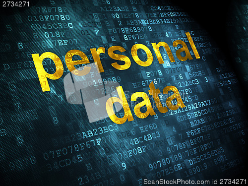 Image of Information concept: Personal Data on digital background