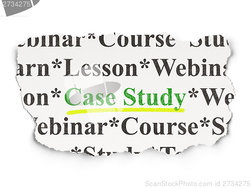 Image of Education concept: Case Study on Paper background