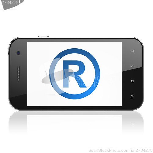 Image of Law concept: Registered on smartphone