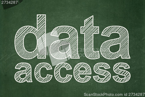 Image of Information concept: Data Access on chalkboard background
