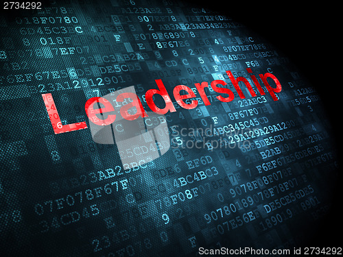 Image of Finance concept: Leadership on digital background