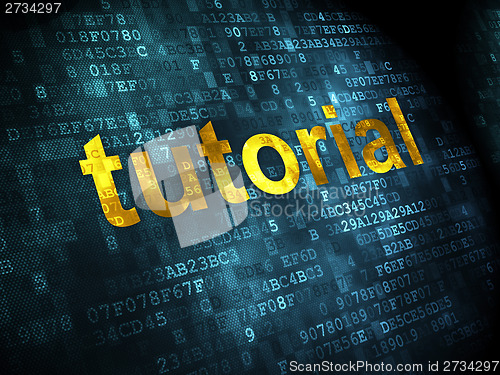 Image of Education concept: Tutorial on digital background