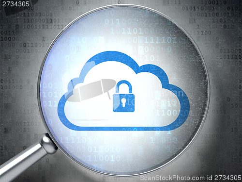 Image of Cloud With Padlock optical glass