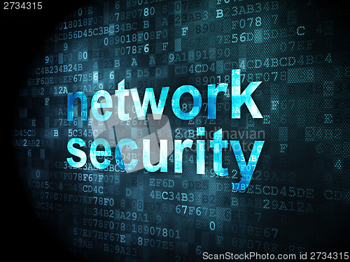 Image of Privacy concept: Network Security on digital background