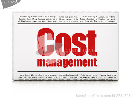 Image of Business concept: newspaper headline Cost Management