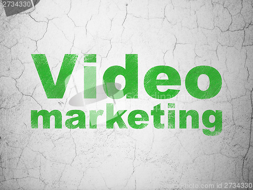 Image of Business concept: Video Marketing on wall background