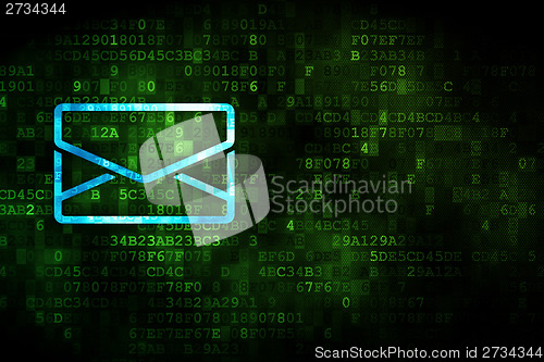 Image of Finance concept: Email on digital background