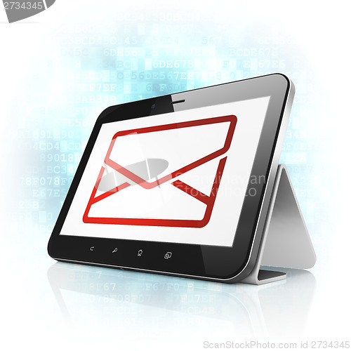 Image of Business concept: Email on tablet pc computer