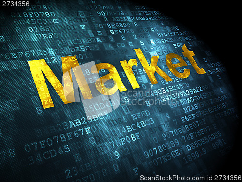 Image of Finance concept: Market on digital background