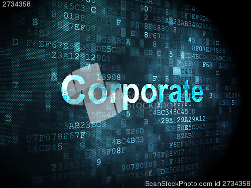 Image of Finance concept: Corporate on digital background
