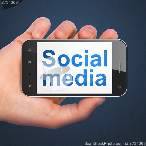 Image of Social network concept: Social Media on smartphone