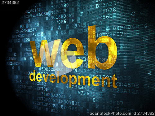 Image of SEO web design concept: Web Development on digital background