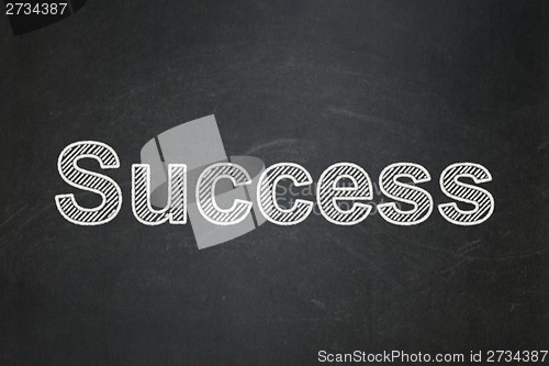 Image of Finance concept: Success on chalkboard background