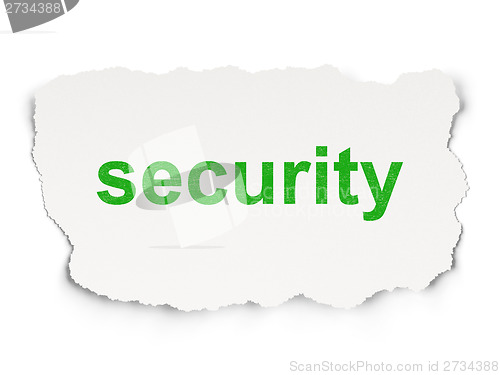 Image of Security concept: Security on Paper background