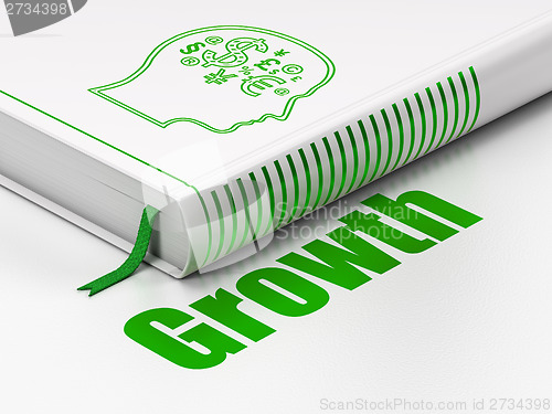 Image of Book Head With Finance Symbol, Growth