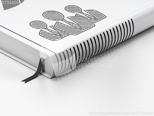 Image of Finance concept: closed book, Business People on white
