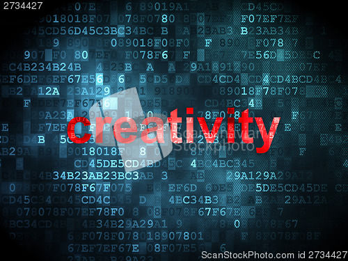 Image of Marketing concept: Creativity on digital background