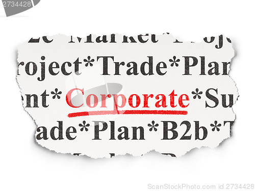 Image of Finance concept: Corporate on Paper background