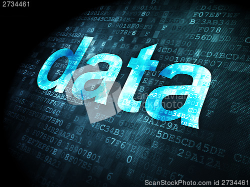 Image of Data concept: Data on digital background