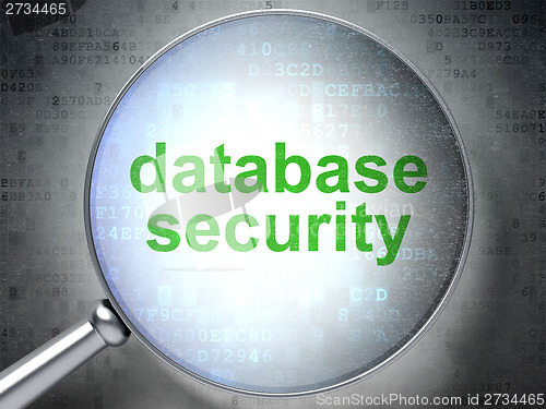 Image of Safety concept: Database Security with optical glass