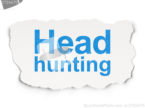 Image of Finance concept: Head Hunting on Paper background