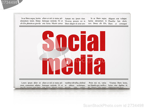 Image of Newspaper headline Social Media