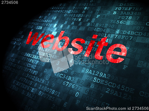 Image of SEO web development concept: Website on digital background