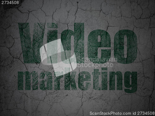 Image of Business concept: Video Marketing on grunge wall background