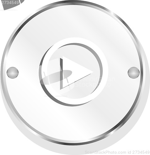 Image of multimedia play icon button, design element