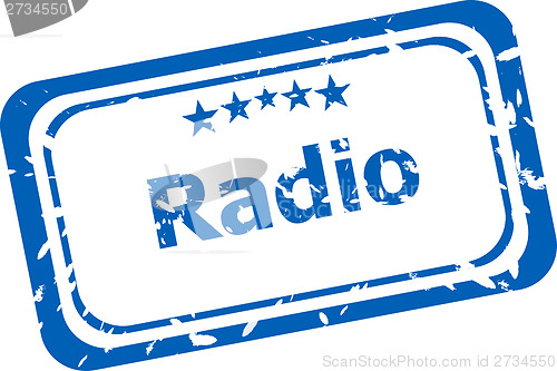 Image of radio Rubber Stamp over a white background