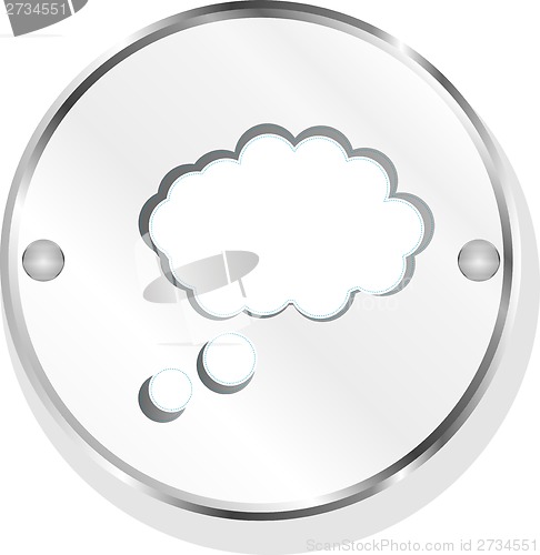 Image of speech bubbles sign button, web app icon