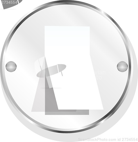 Image of Blank sticker with curled corner on web icon (button)