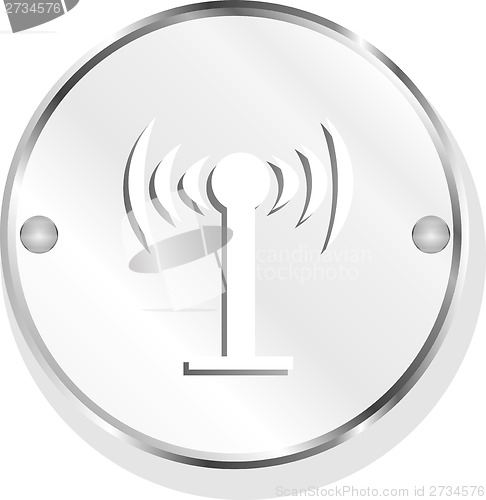 Image of Wifi symbol icon (button) isolated on white background